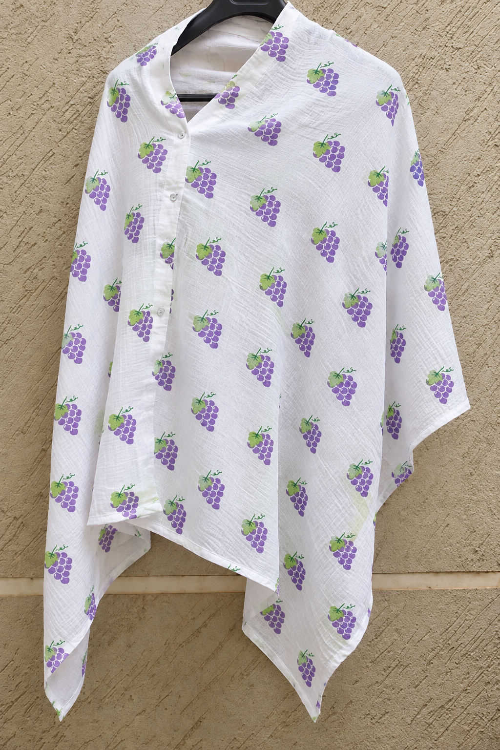 Grape print Feeding shawl/ Shirt