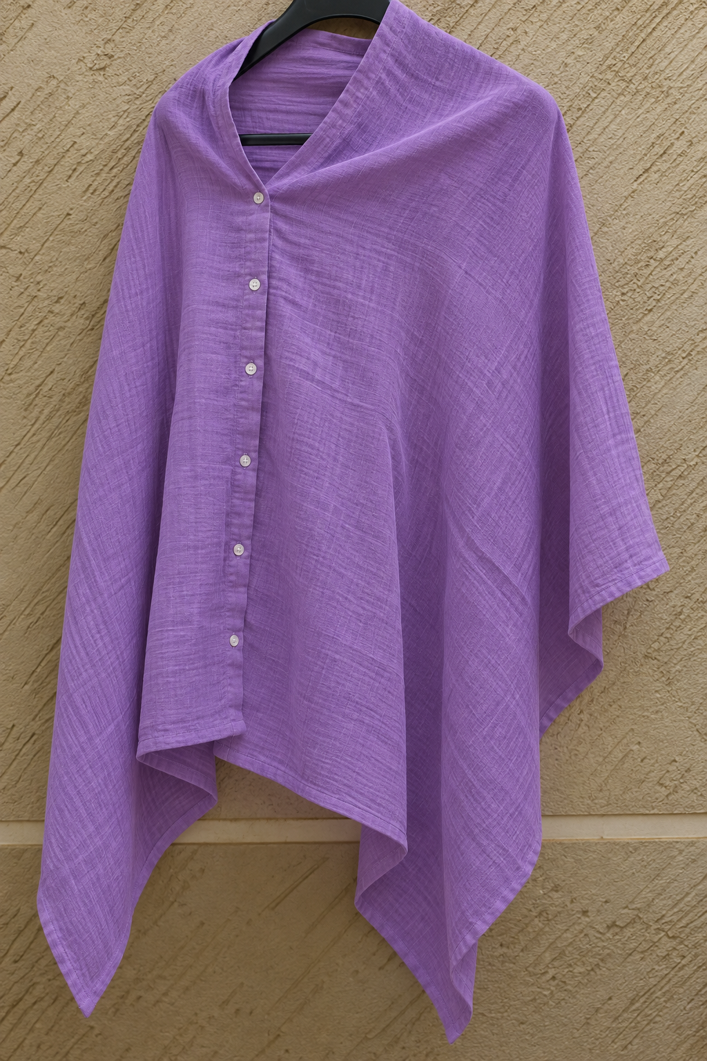 Purple Solid Feeding shawl/ Shirt