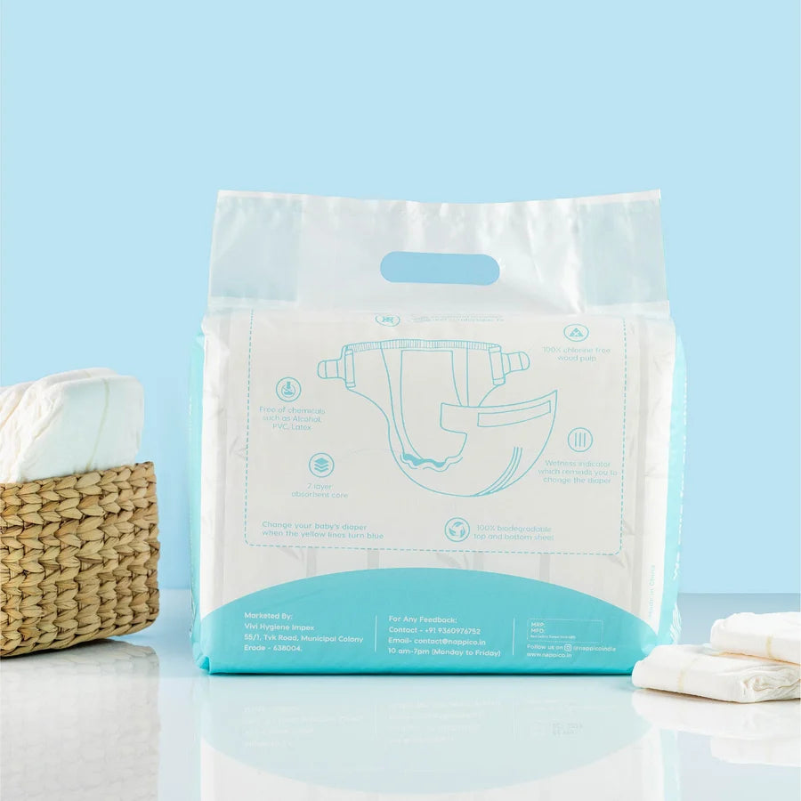 Natural Bamboo Diapers New Born (0-4Kg) (25 pcs in a pack)