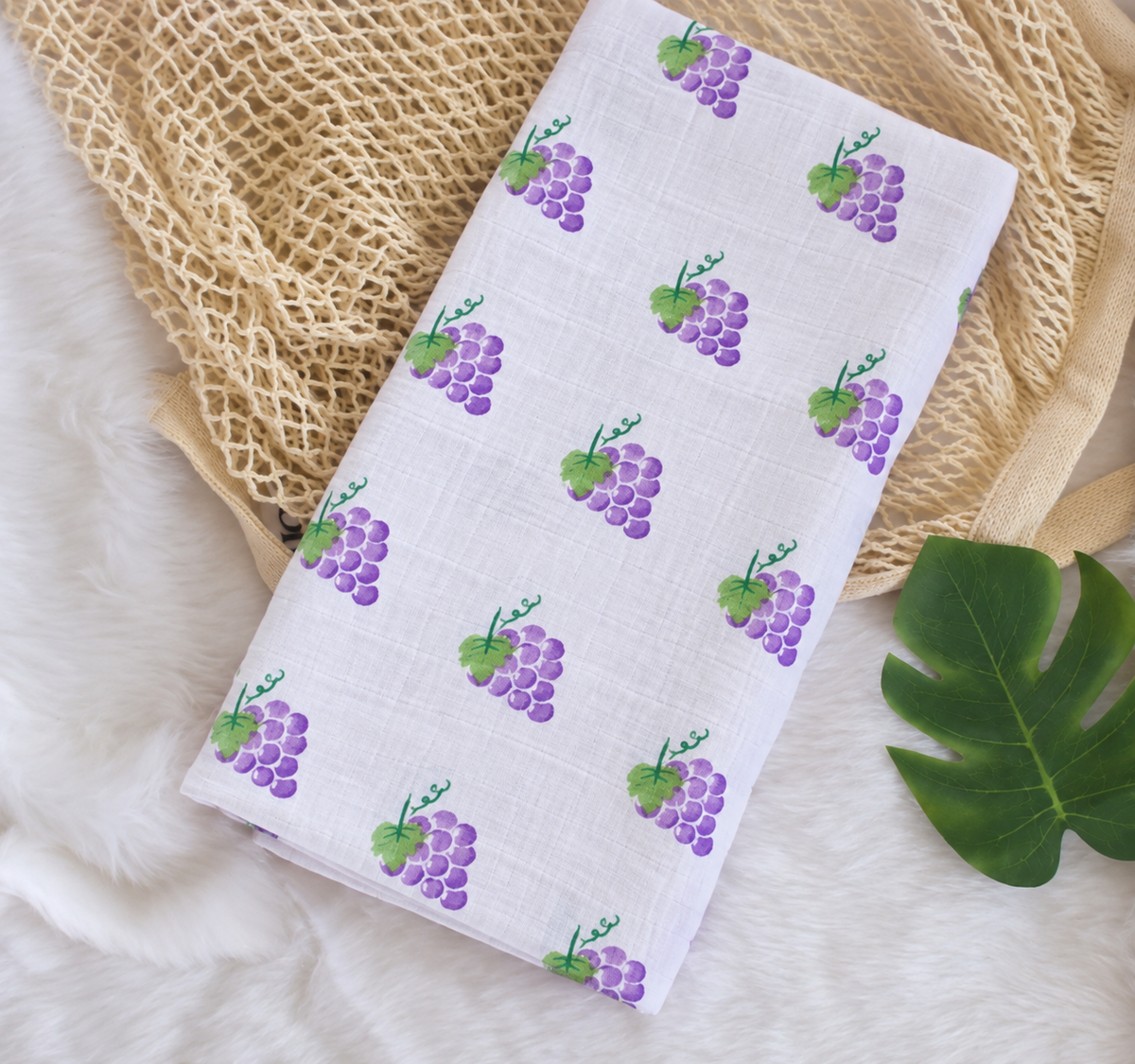 Grape print Swaddle
