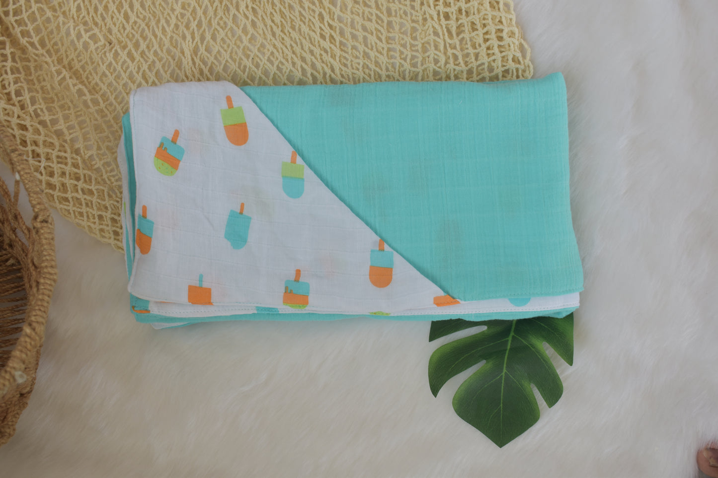 Popsicle Reversible Hood Towel/Receiving Blanket