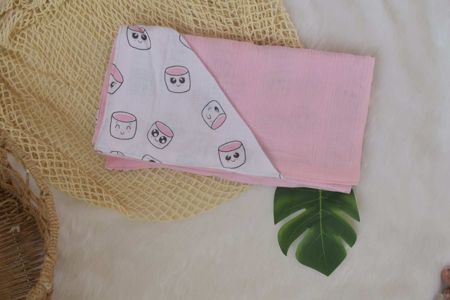 MashMellow Reversible Hood Towel/Receiving Blanket