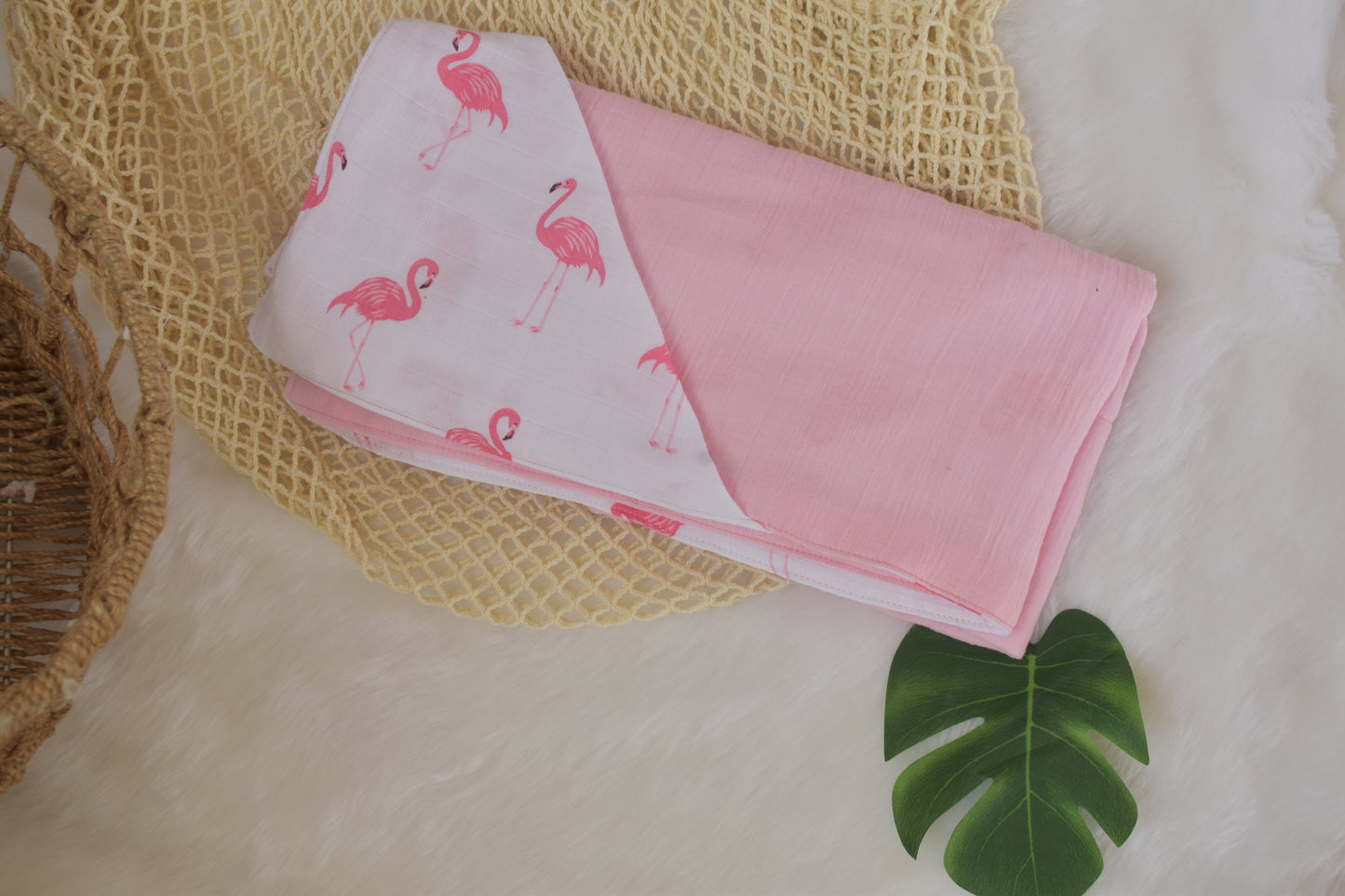 Flemingo Reversible HoodTowel/Receiving Blanket