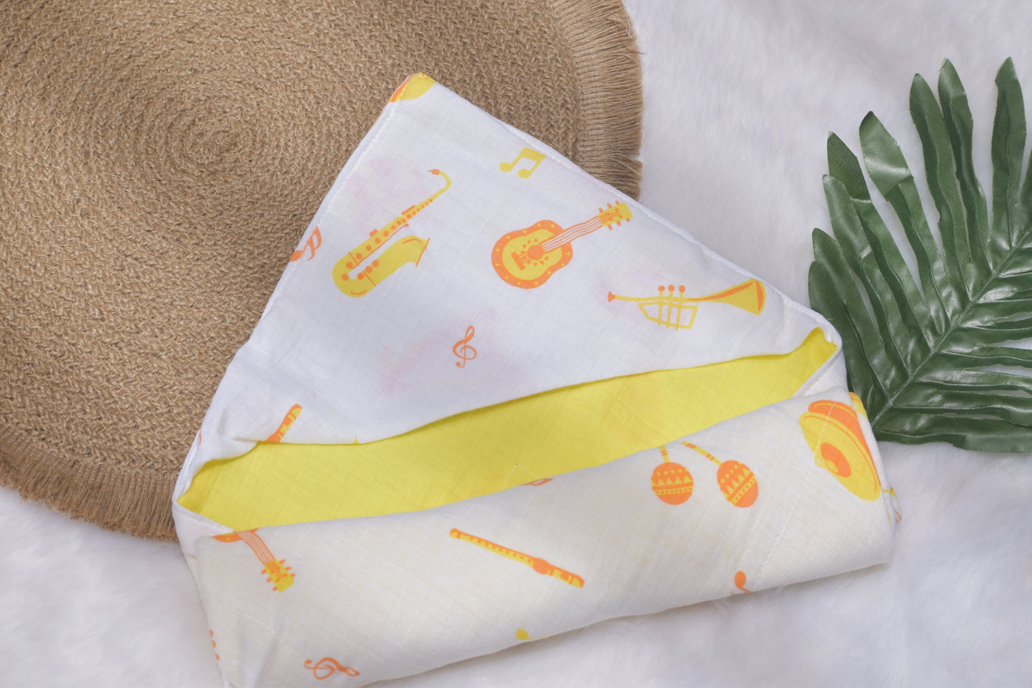 Melody Reversible Hood Towel/ Receiving Blanket