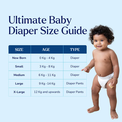Natural Bamboo Diapers Pants Xtra Large (12Kg and above) (25 pcs in a pack)