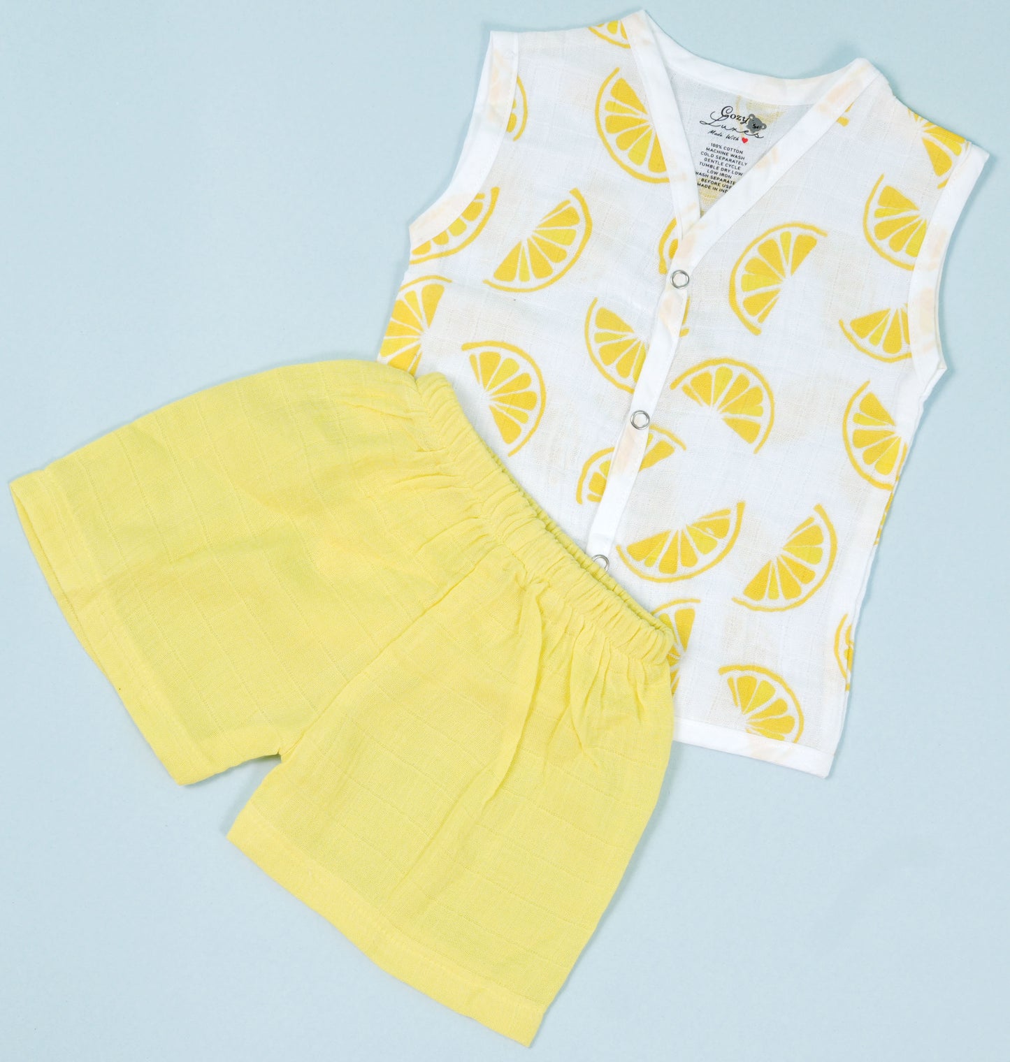 Sleeveless Lemon & Solid Co ords