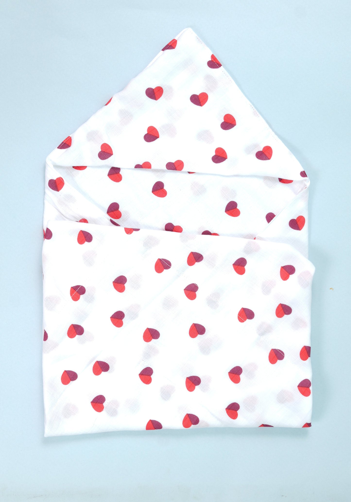 Valentine Reversible  Hood Towel/ Receiving Blanket