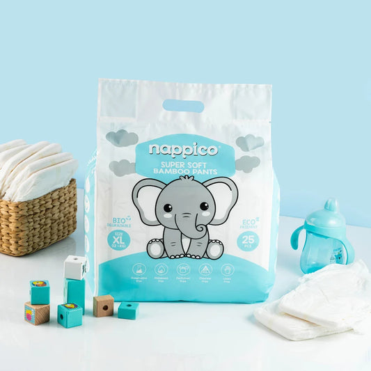 Natural Bamboo Diapers Pants Xtra Large (12Kg and above) (25 pcs in a pack)