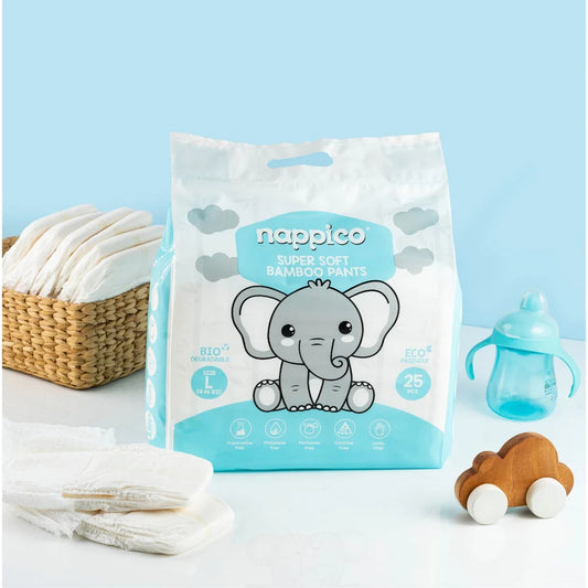 Natural Bamboo Diapers Pants Large (9-14Kg) (25 pcs in a pack)
