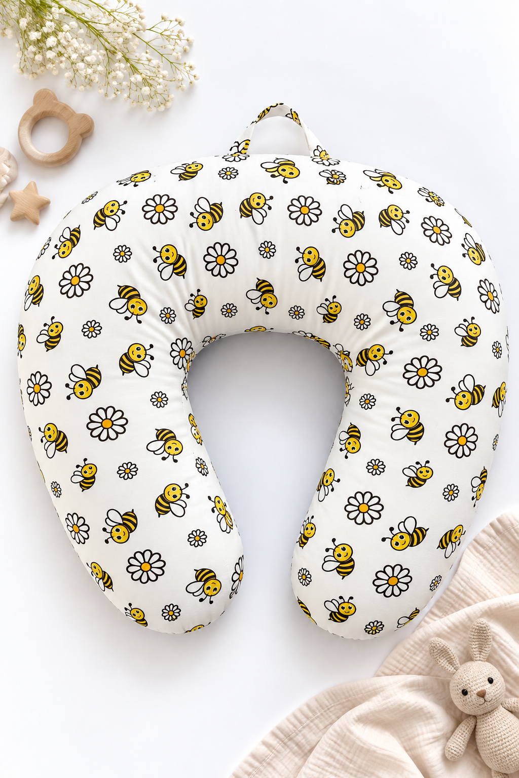 Honey Bee Blossom Feeding Pillow