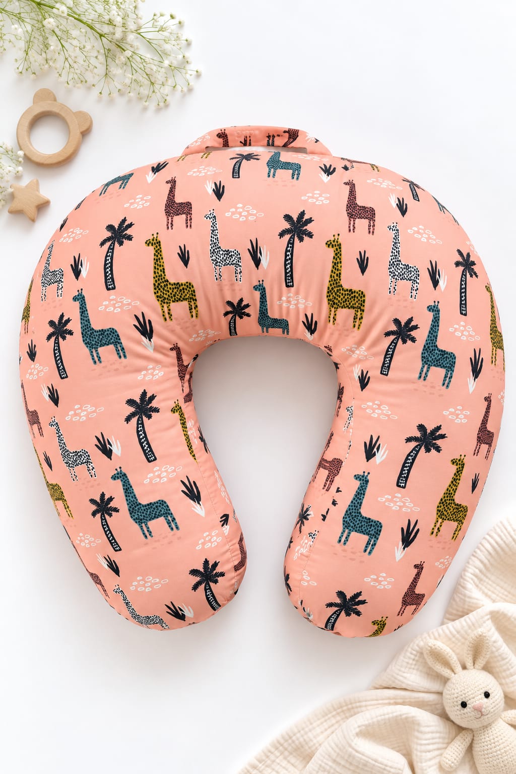 Peachy Safari Feeding Pillow