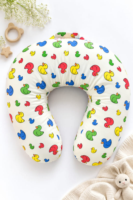Colorful Duckling Feeding Pillow