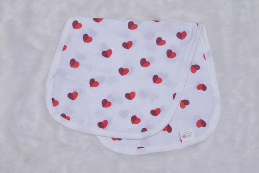 Valentine Burp cloth