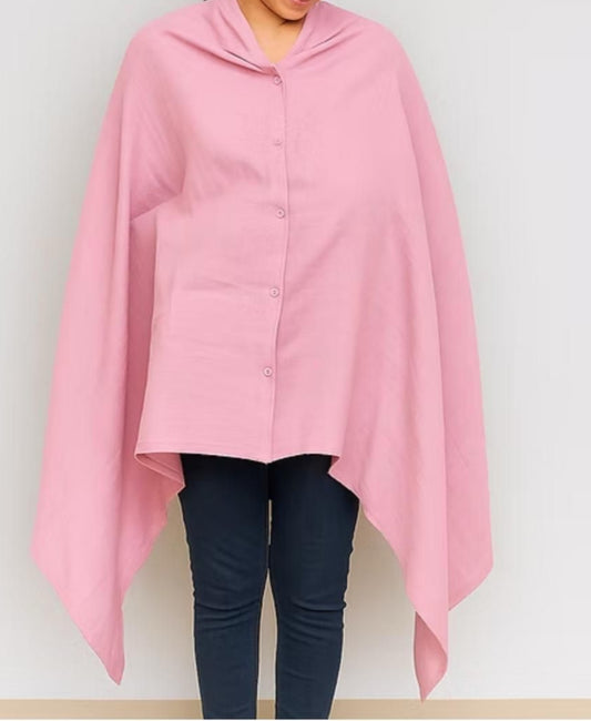 Solid Pink Feeding shawl/ Shirt