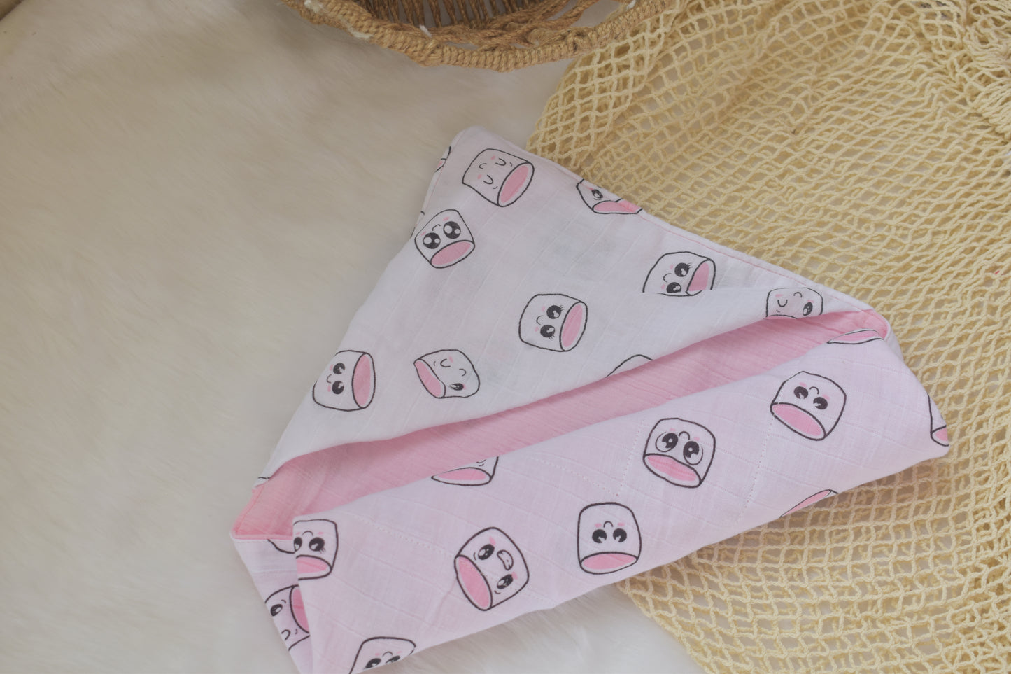 MashMellow Reversible Hood Towel/Receiving Blanket