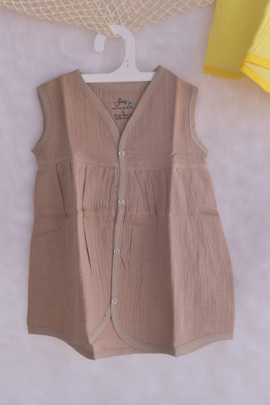 Iyal Solid Brown Frock
