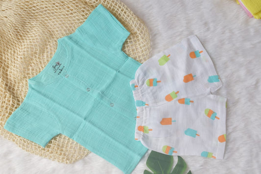 Solid Blue & Popscile Co ords