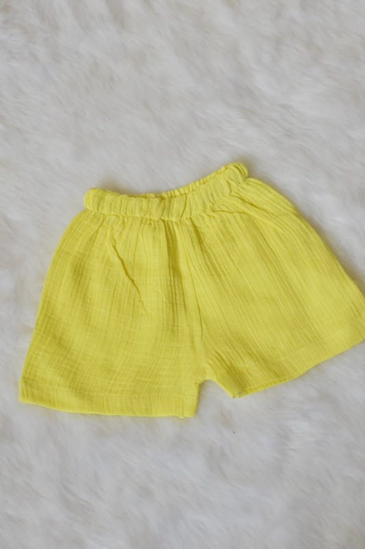 Solid yellow Shorts