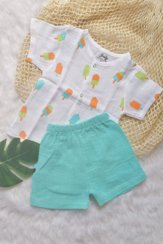 Popsicle & Solid Blue Co ords