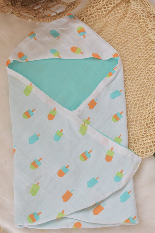 Popsicle Reversible Hood Towel/Receiving Blanket