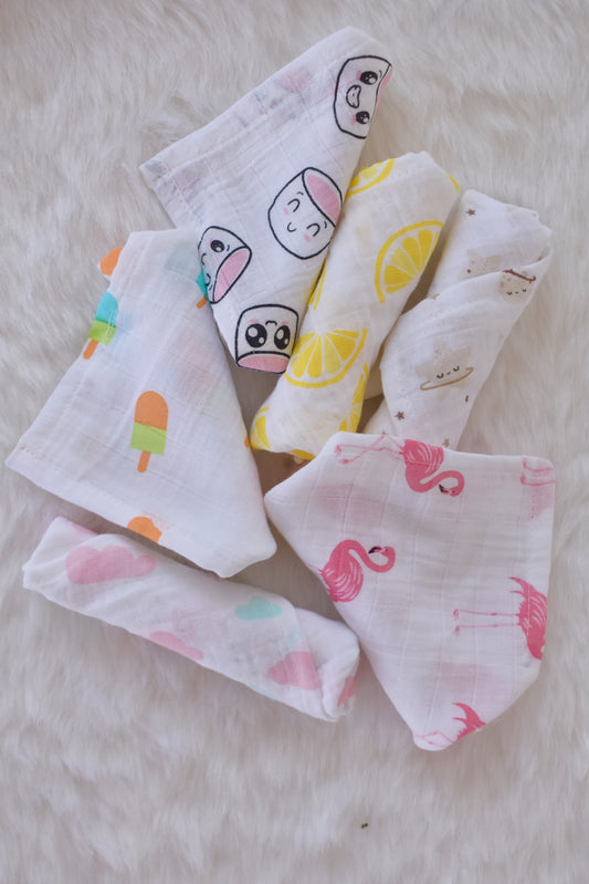 Set of 5 wash cloth - Assorted pack