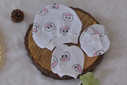 Mittens, caps & Booties - Marshmallow