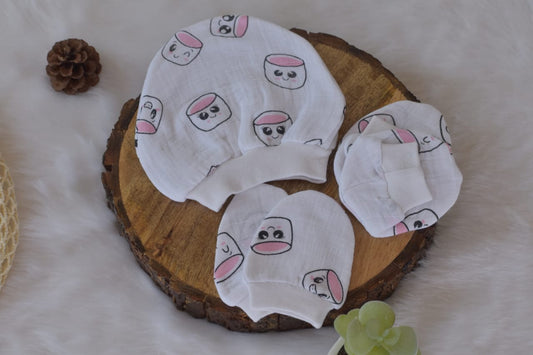Mittens, caps & Booties - Marshmallow